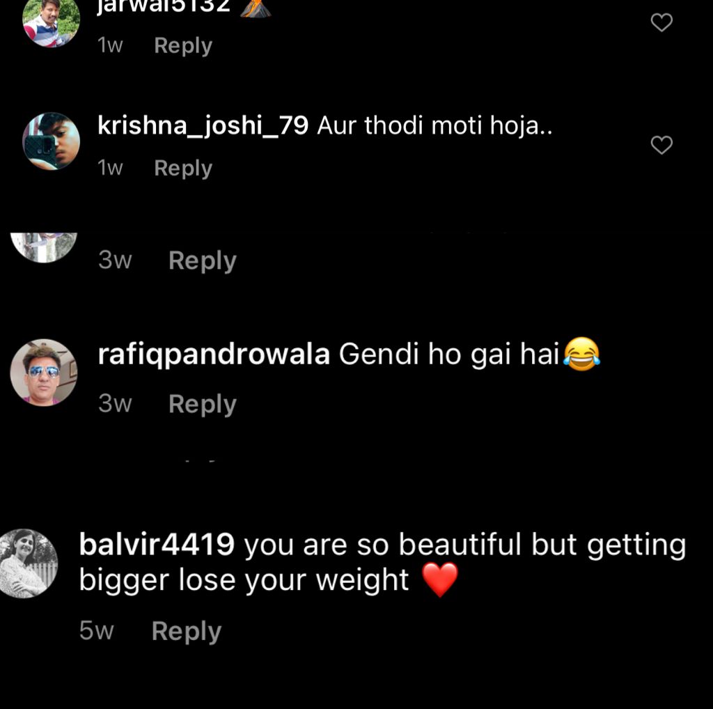 Body shaming comments on Vidya Balan